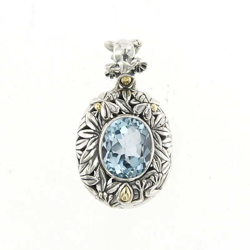 Brazil Pendant- Blue Topaz