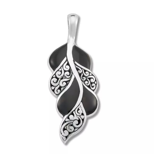 Cascada Leaf Pendant- Black Shell