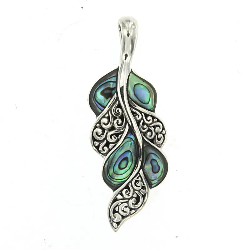 Cascada Leaf Pendant- Paua