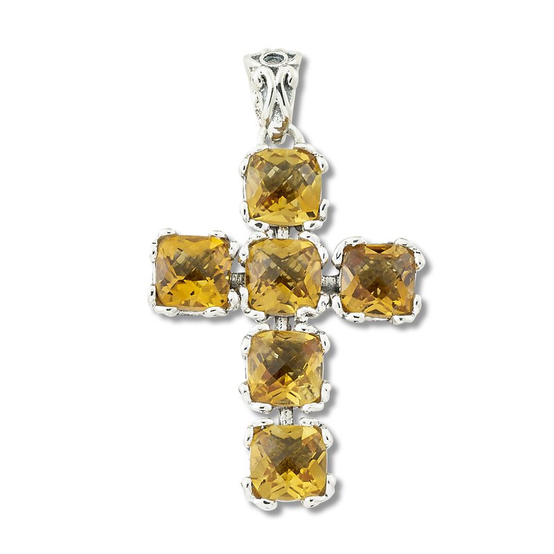 Glow Cross Pendant- Citrine