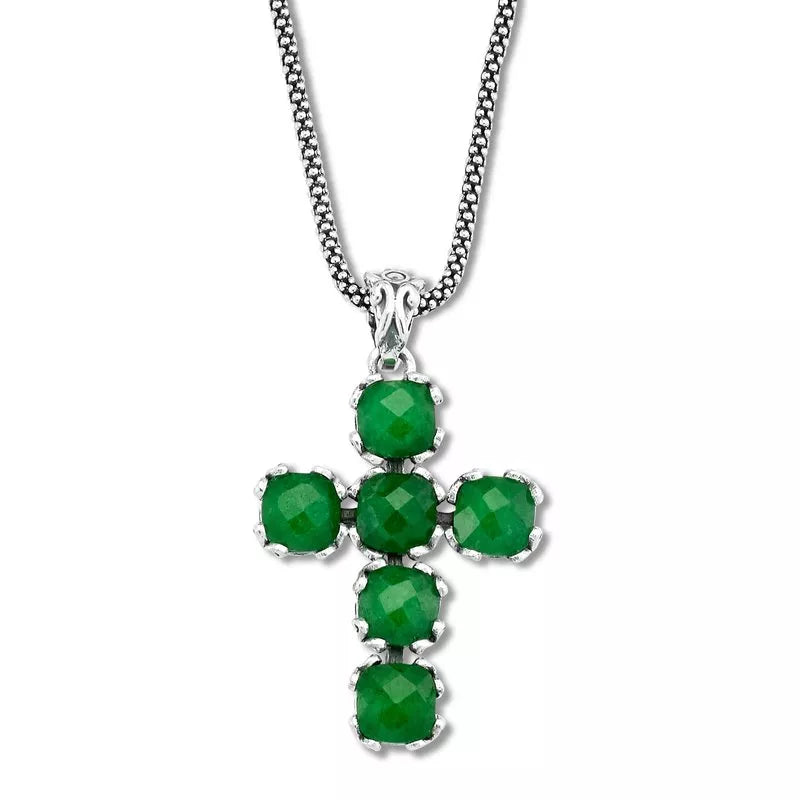 Glow Cross Pendant- Emerald