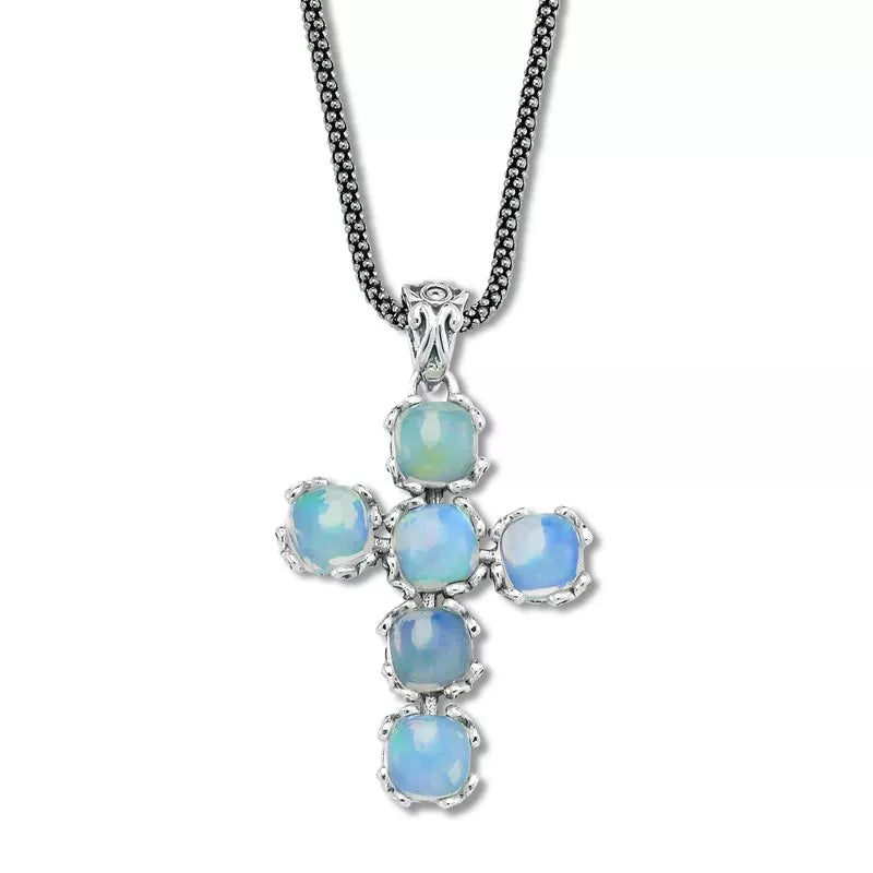 Glow Cross Pendant- Opal