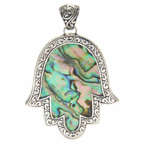 Hamsa Reef Pendant- Paua