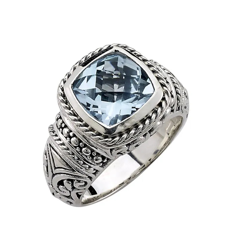 Honesty Ring- Blue Topaz