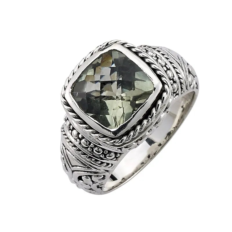 Honesty Ring- Green Amethyst