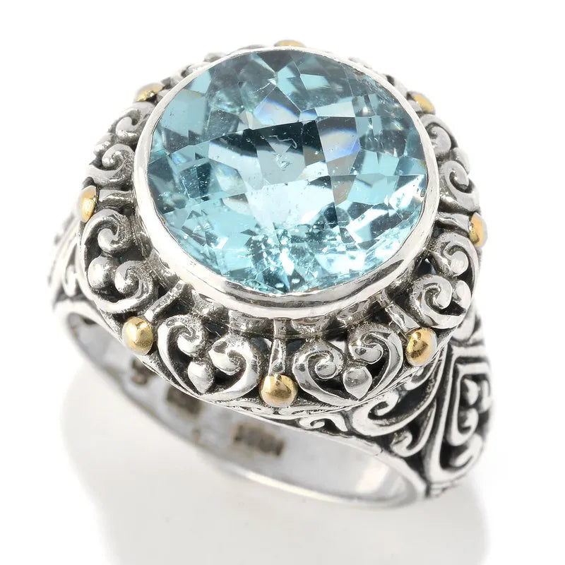 Lorelei Ring- Blue Topaz