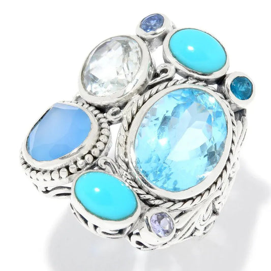 Madeira Ring- Blue Topaz