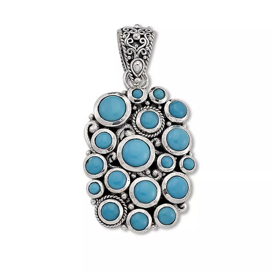 Sari Pendant- Turquoise