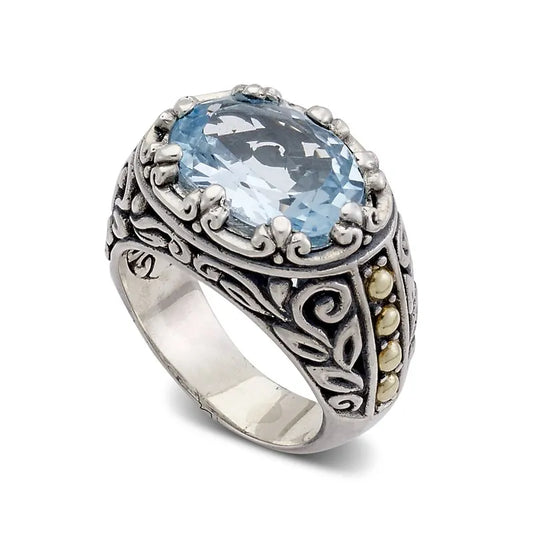 Sayan Ring- Blue Topaz