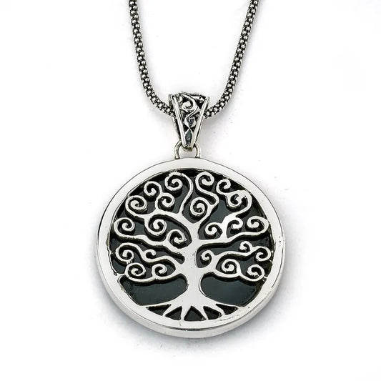 Tree Of Life Pendant- Black Shell