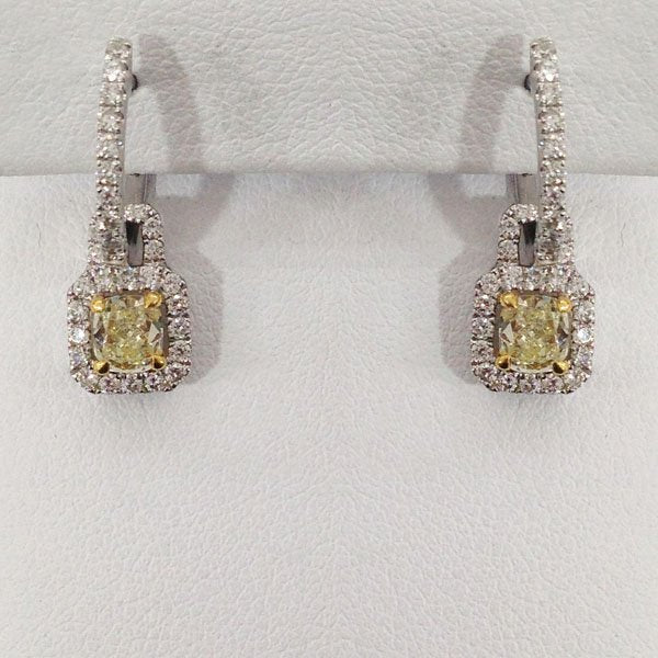 14k White Gold Diamond Earrings