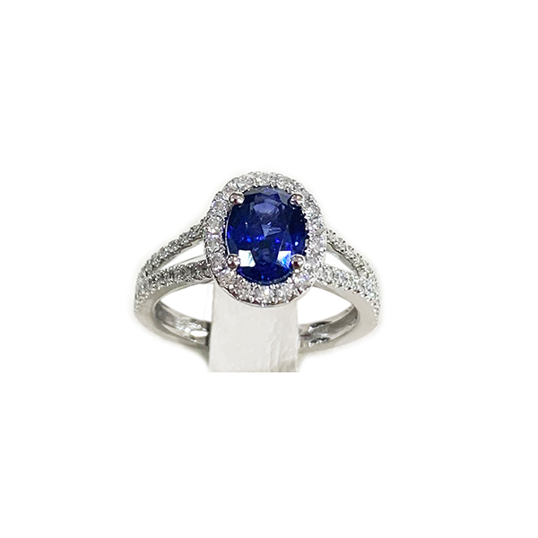 14k White Gold Sapphire Ring