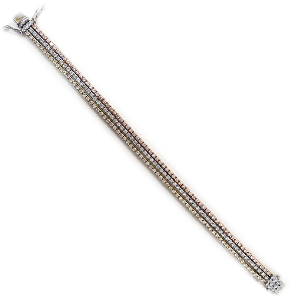 14k Tri Tone Diamond Bracelet