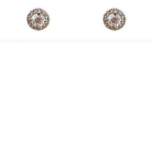 14k White Gold Diamond Earrings