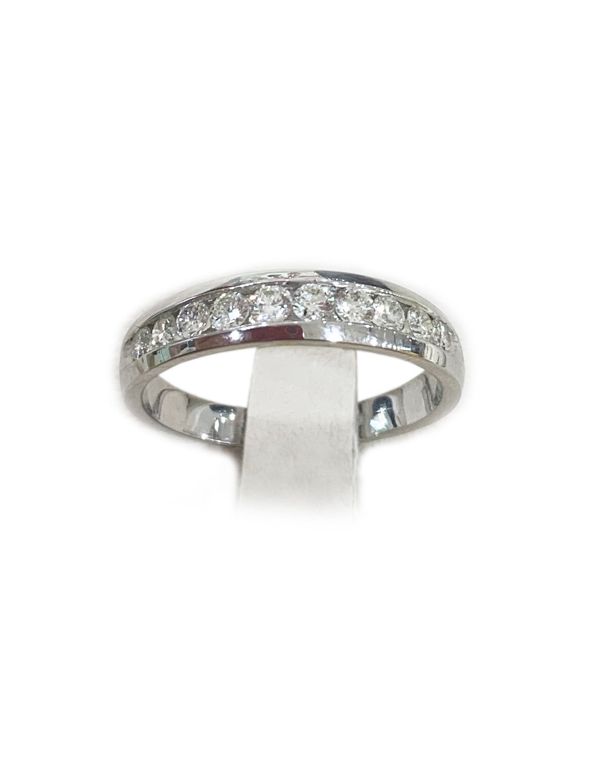 14k White Gold Mens Diamond Band