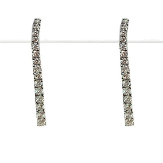 18k White Gold Diamond Earrings