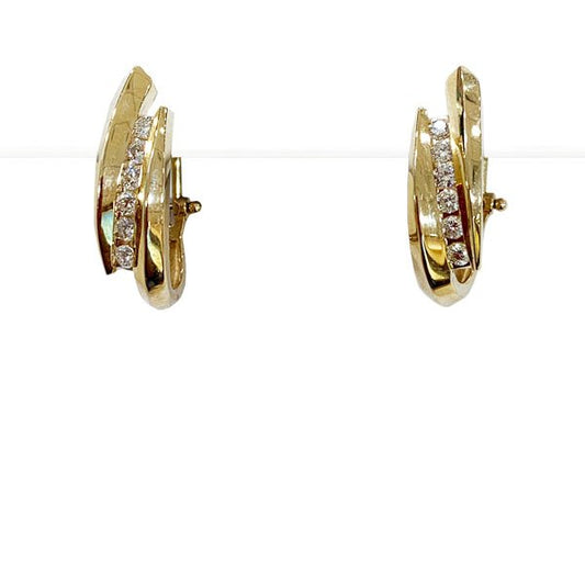 14k Yellow Gold Diamond Earrings