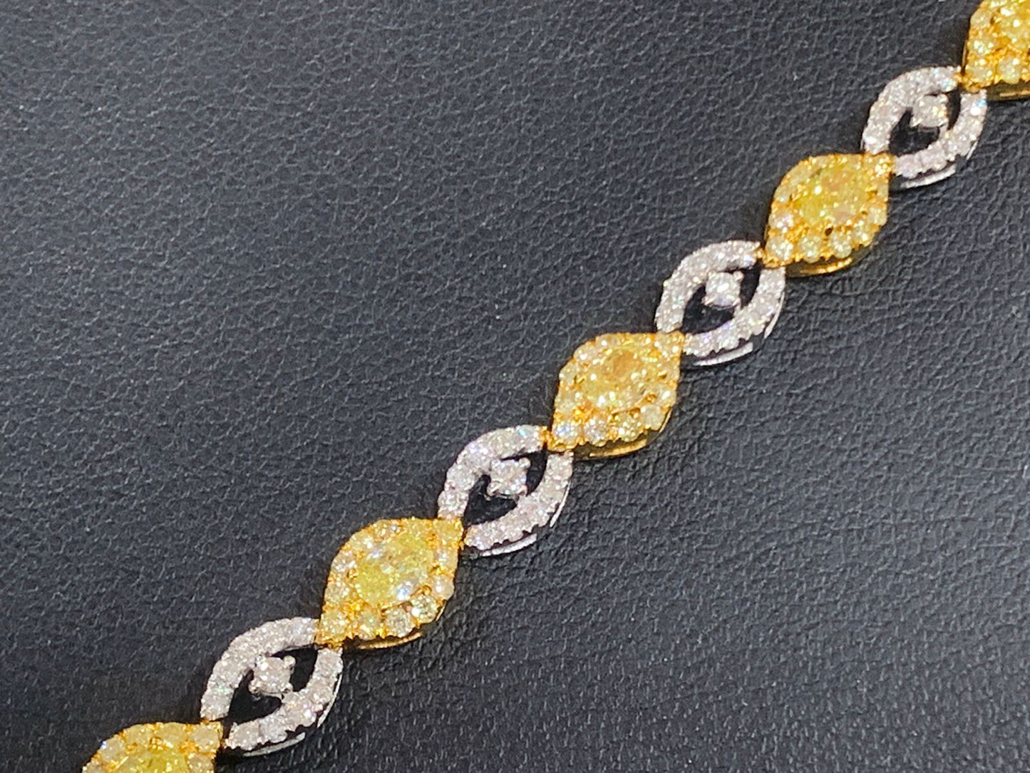 14k Gold Yellow Diamond Bracelet