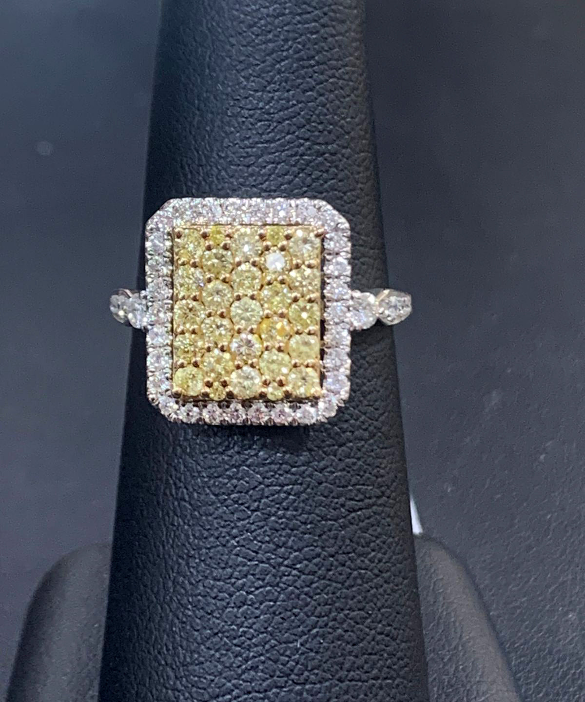 14K Gold Yellow Diamond Ring
