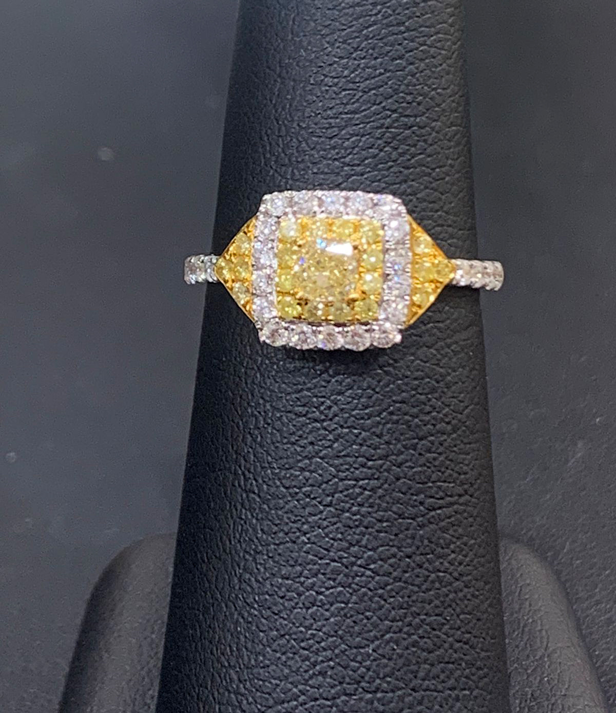 14k Gold Yellow Diamond Ring