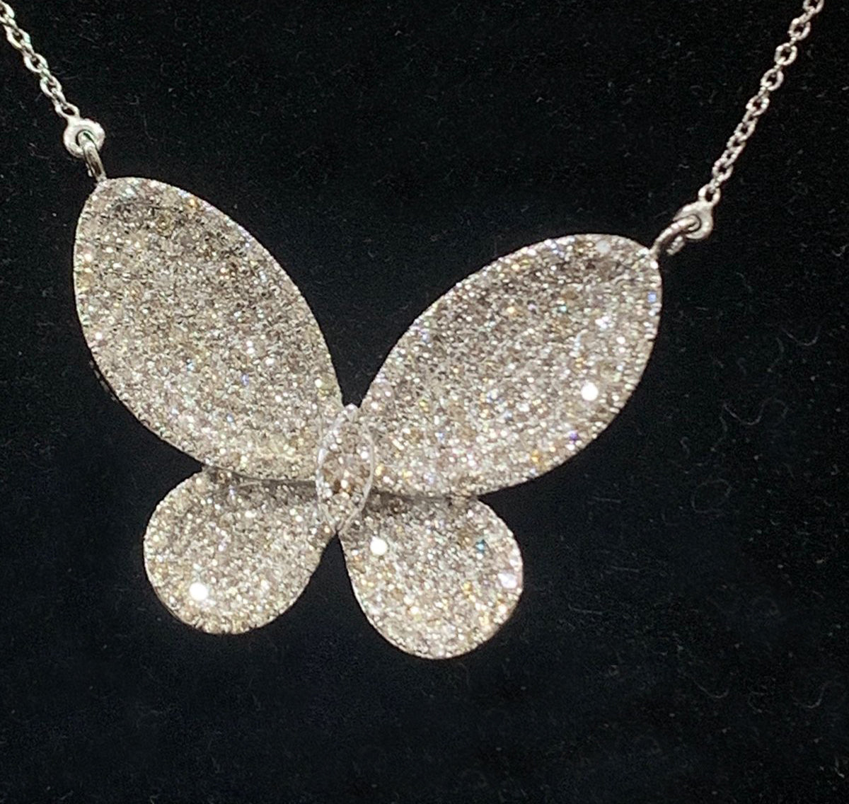 14K Butterfly Diamond Pendant