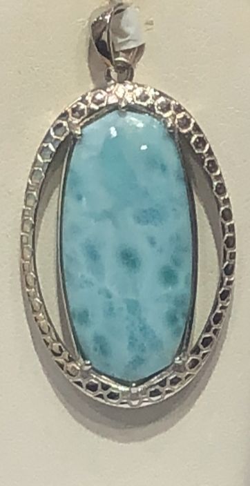 Sterling Silver Larimar Pendant