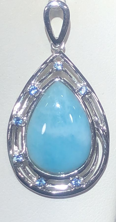 Sterling Silver Larimar Pendant