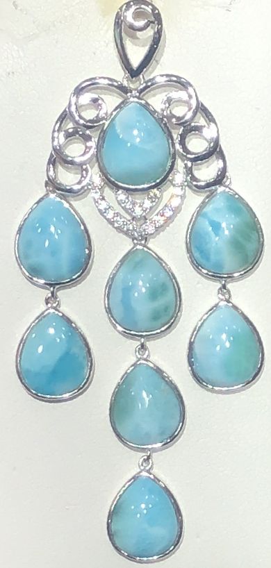 Sterling Silver Larimar Pendant