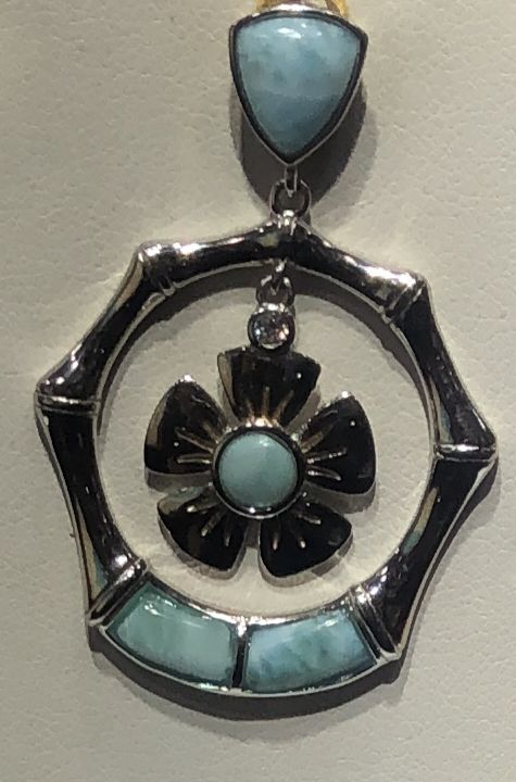 Sterling Silver Larimar Pendant